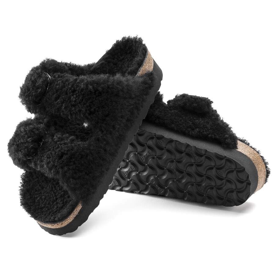 Arizona Big Buckle Shearling Fur - Teddy Black