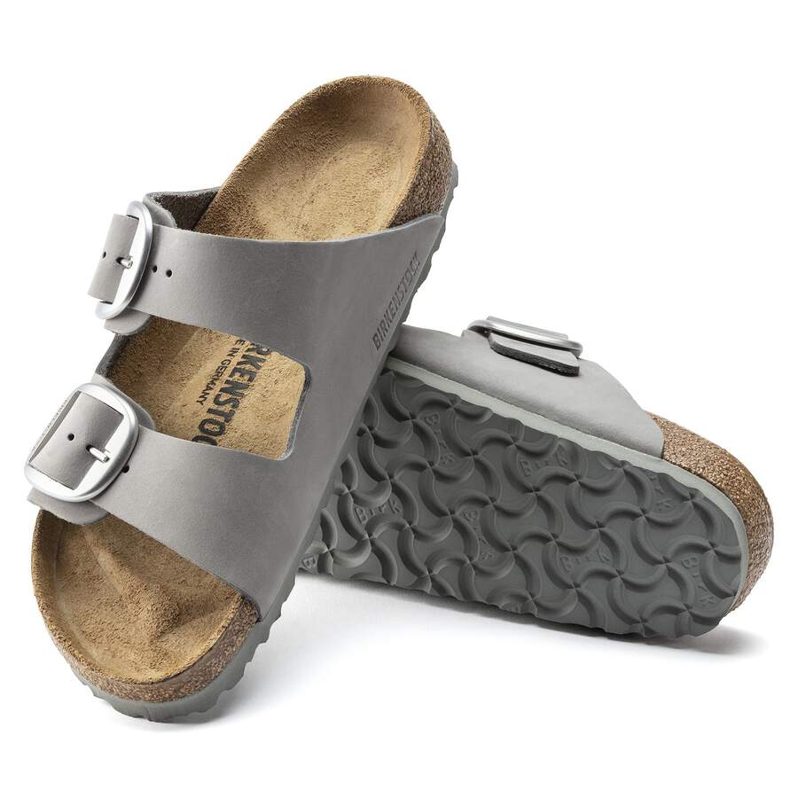 Arizona Big Buckle Nubuck Leather - Dove Gray
