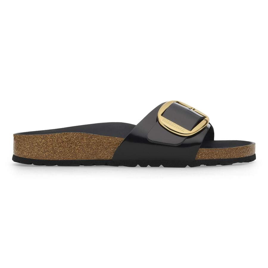 Madrid Big Buckle Natural Leather Patent - High Shine Black
