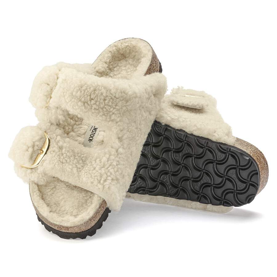 Arizona Big Buckle Fur - Teddy Eggshell