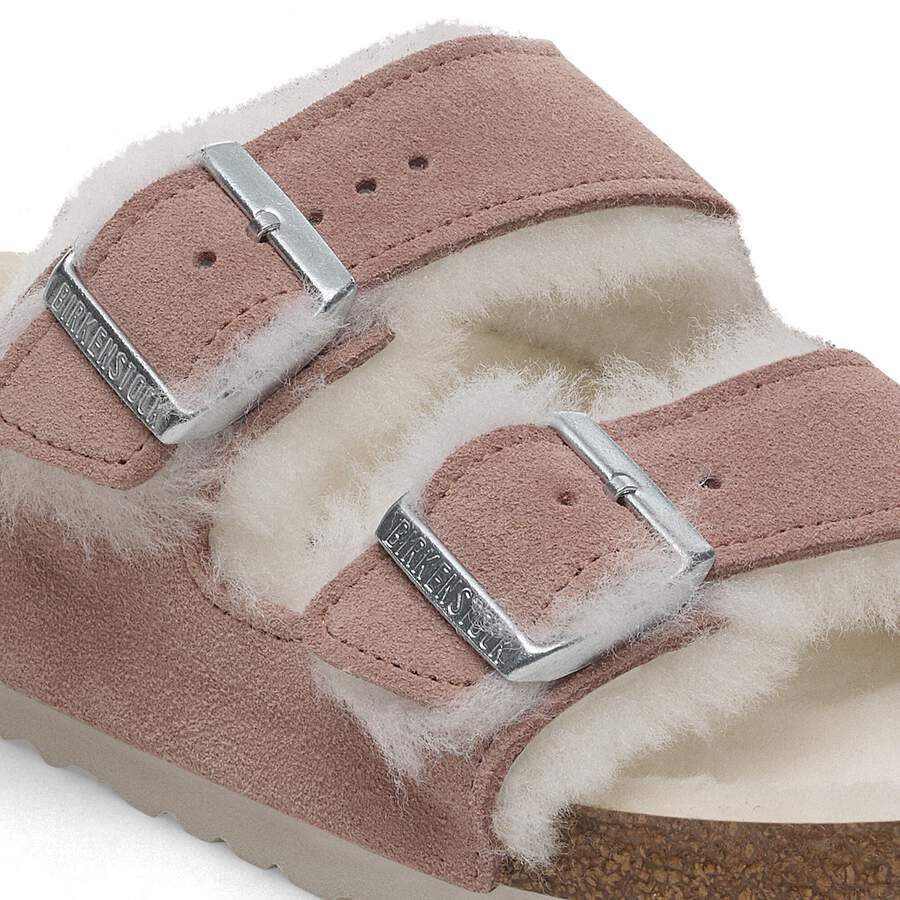 Arizona Shearling Suede Leather - Pink Clay