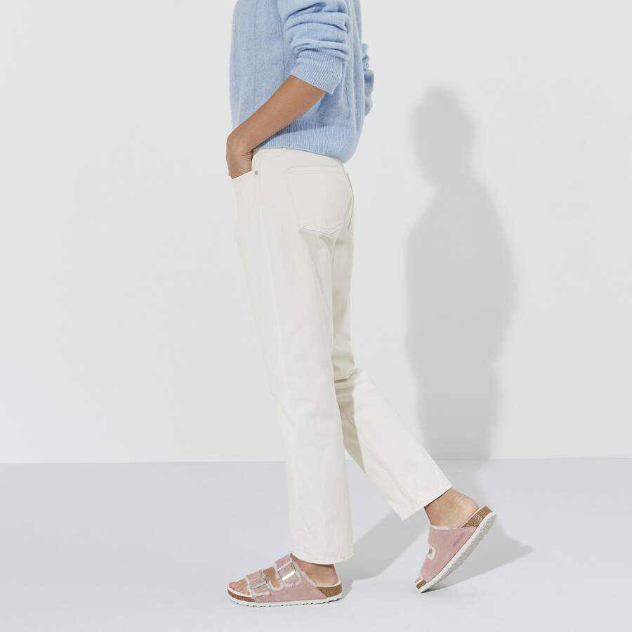 Arizona Shearling Suede Leather - Pink Clay