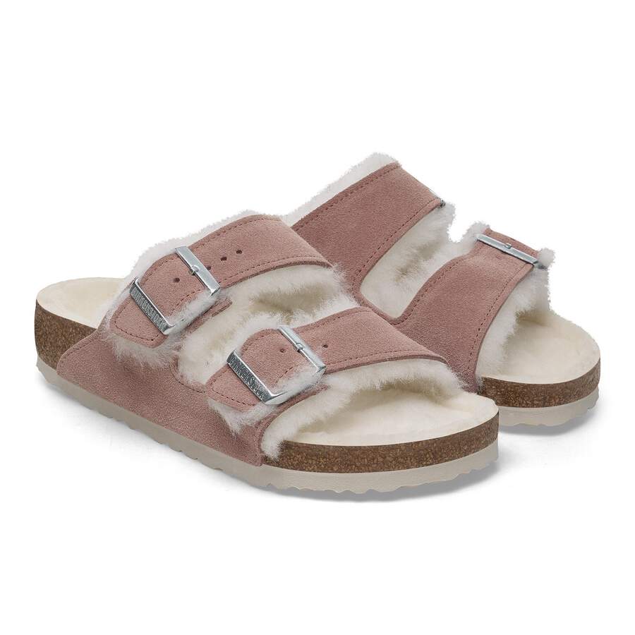Arizona Shearling Suede Leather - Pink Clay