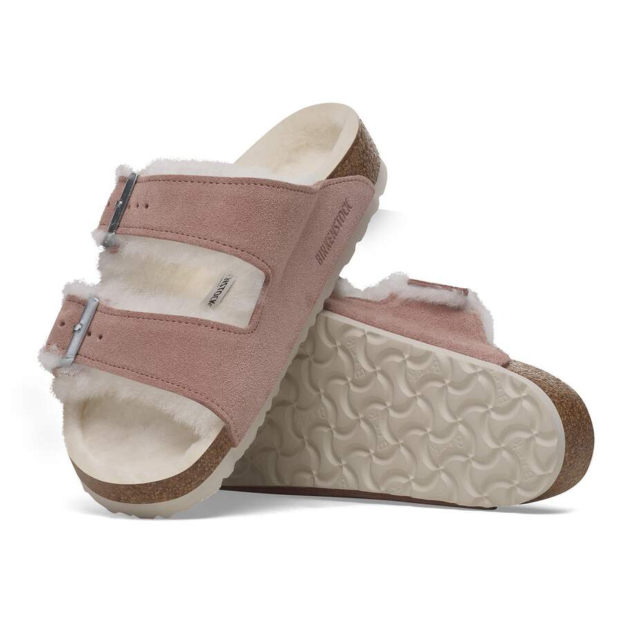 Arizona Shearling Suede Leather - Pink Clay