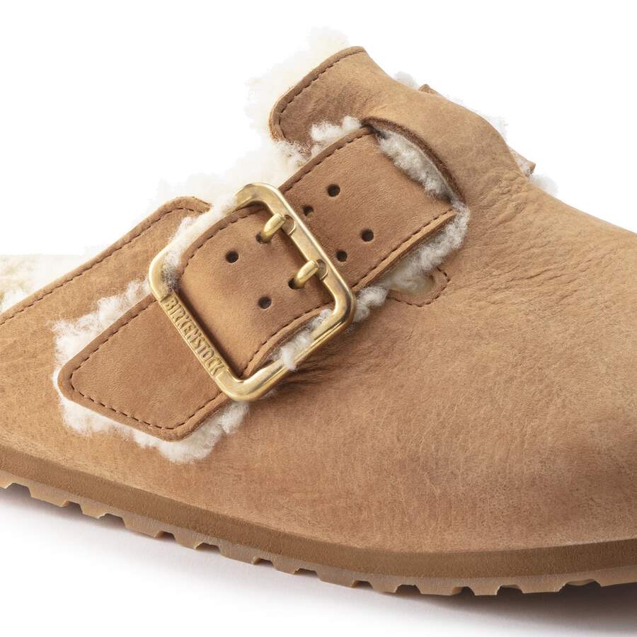 Boston Bold Shearling Natural Leather - Cognac