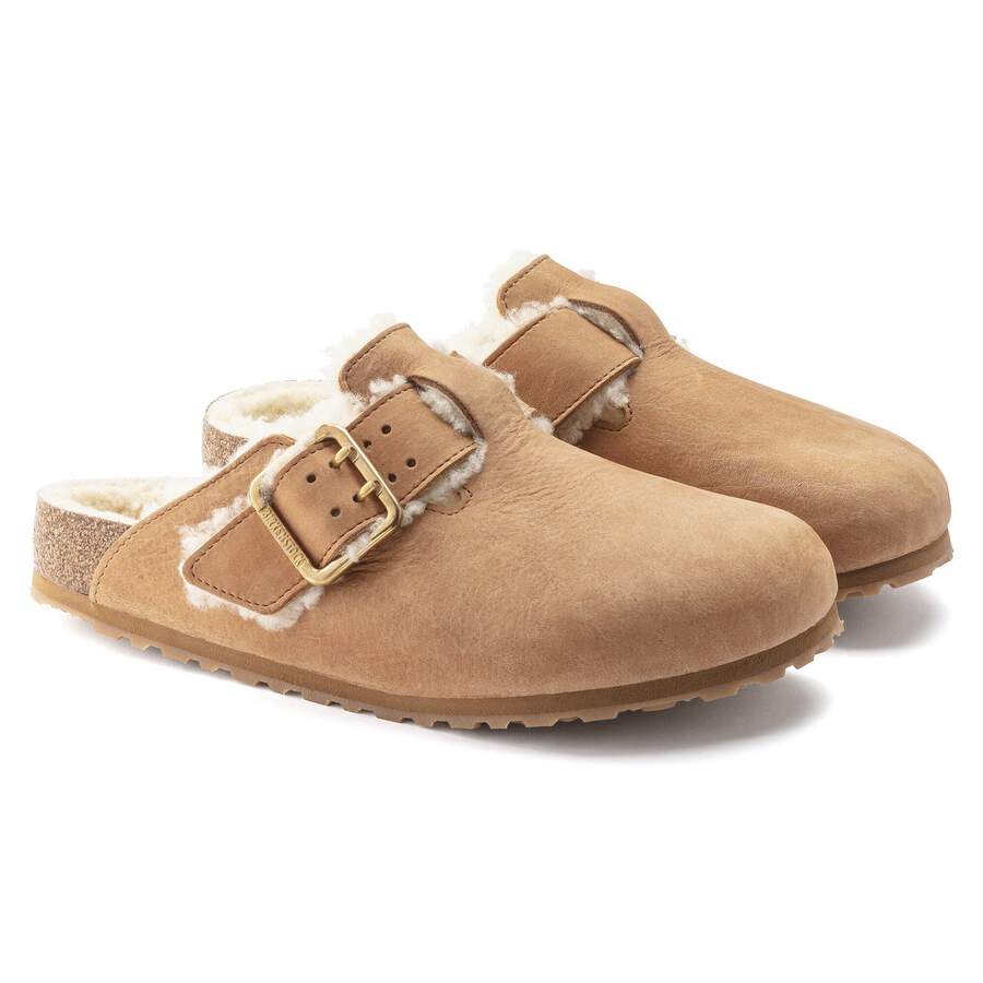 Boston Bold Shearling Natural Leather - Cognac