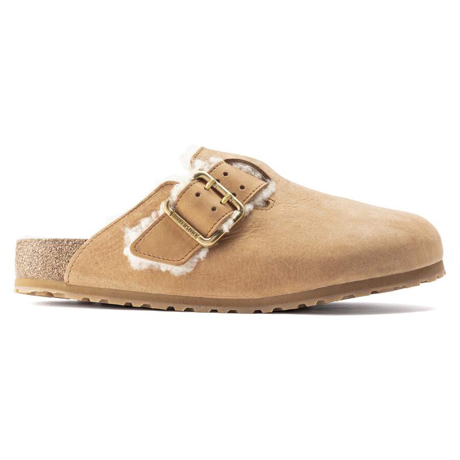 Boston Bold Shearling Natural Leather - Cognac