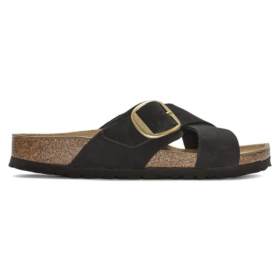 Siena Big Buckle Nubuck Leather - Black