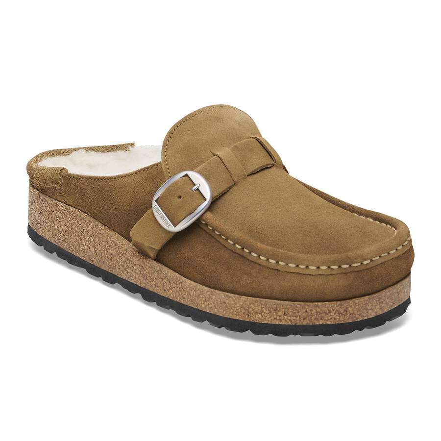 Buckley Shearling Suede Leather - Dark Tea