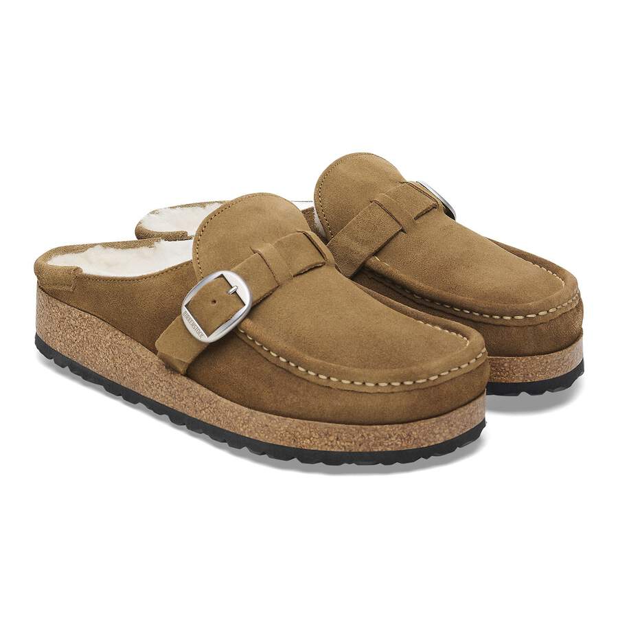 Buckley Shearling Suede Leather - Dark Tea