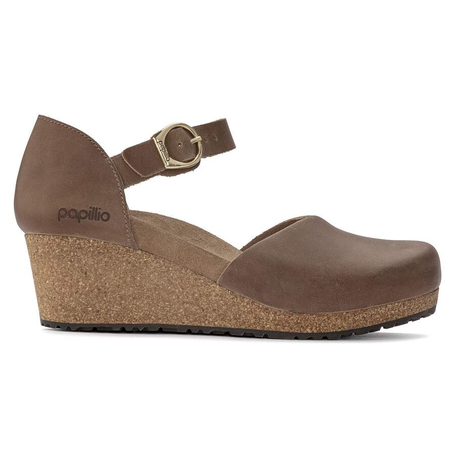 Mary Ring-Buckle Natural Leather - Cognac