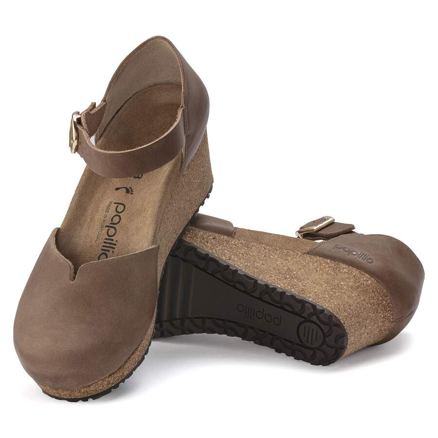 Mary Ring-Buckle Natural Leather - Cognac