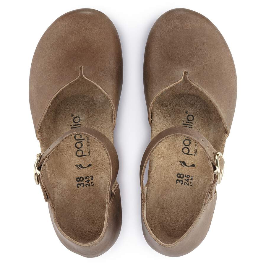 Mary Ring-Buckle Natural Leather - Cognac