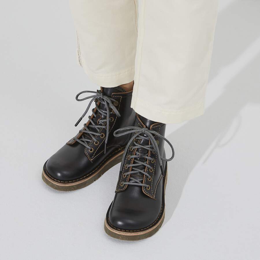 Birmingham Lace Women Natural Leather Oiled - Black