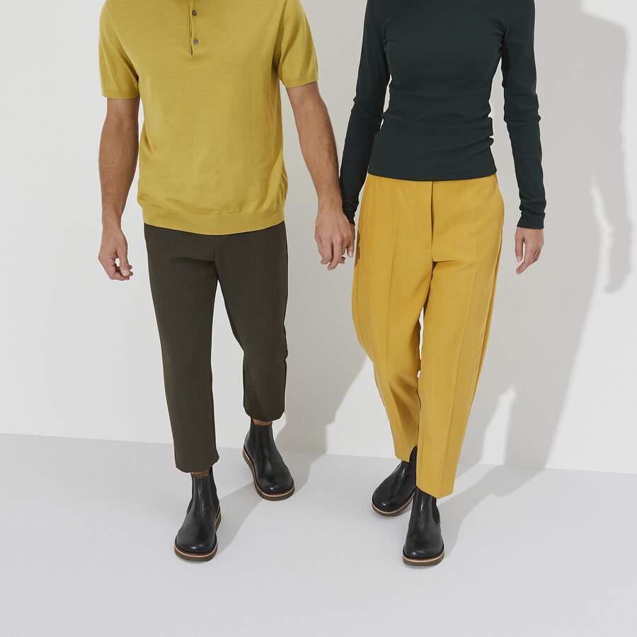 Birmingham Slip On Men Natural Leather Oiled - Black