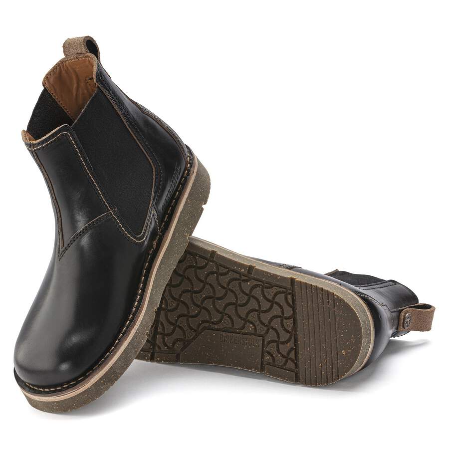 Birmingham Slip On Men Natural Leather Oiled - Black