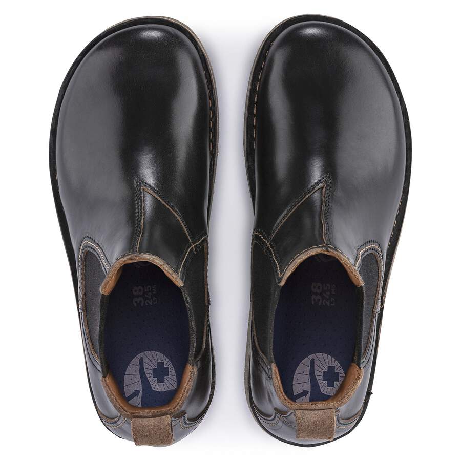 Birmingham Slip On Men Natural Leather Oiled - Black