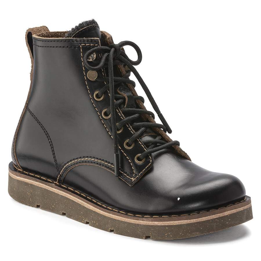Birmingham Lace Men Natural Leather Oiled - Black