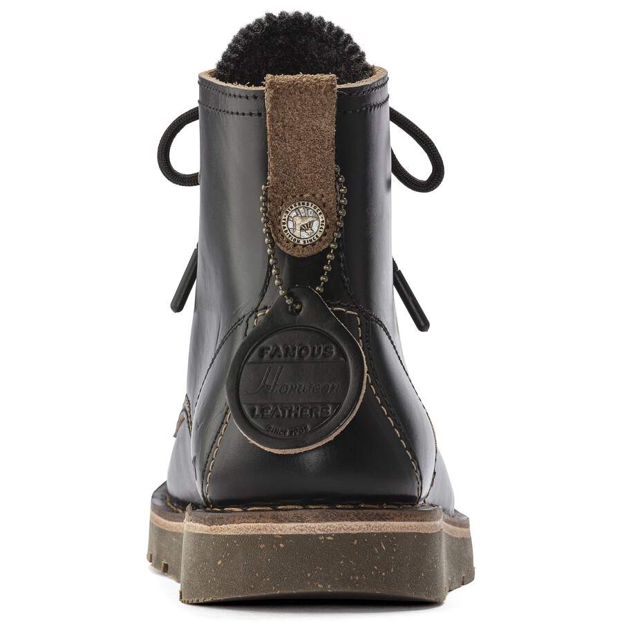 Birmingham Lace Men Natural Leather Oiled - Black