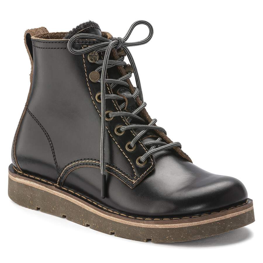 Birmingham Lace Men Natural Leather Oiled - Black
