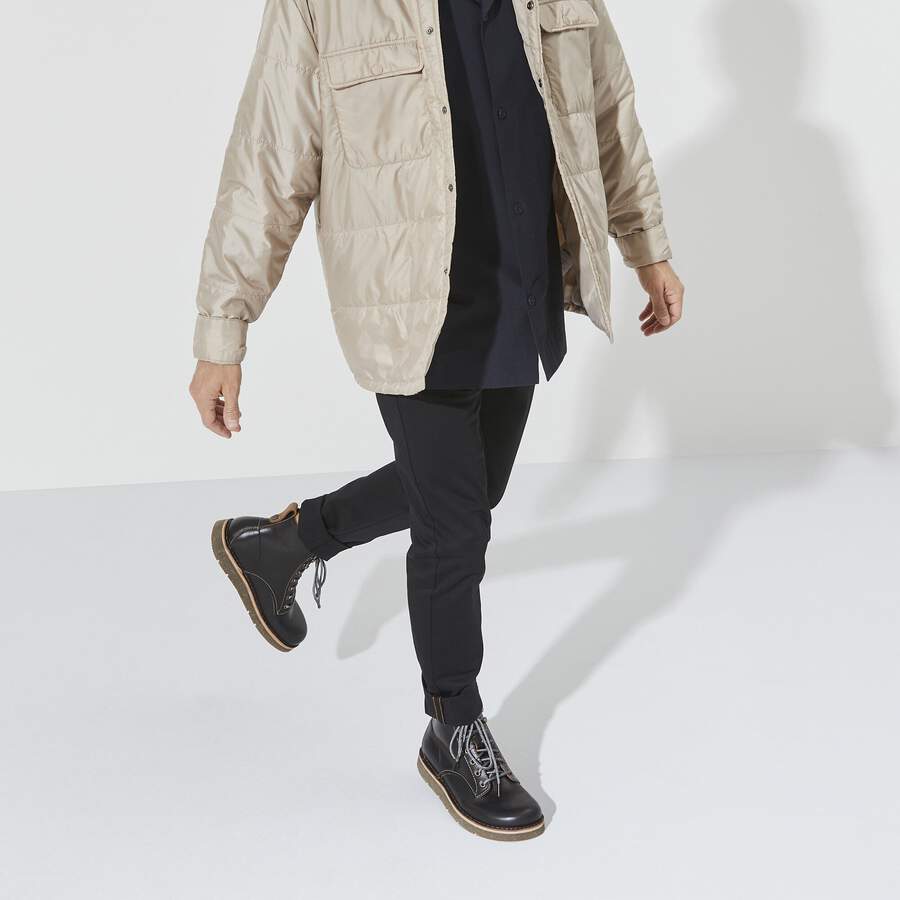 Birmingham Lace Men Natural Leather Oiled - Black