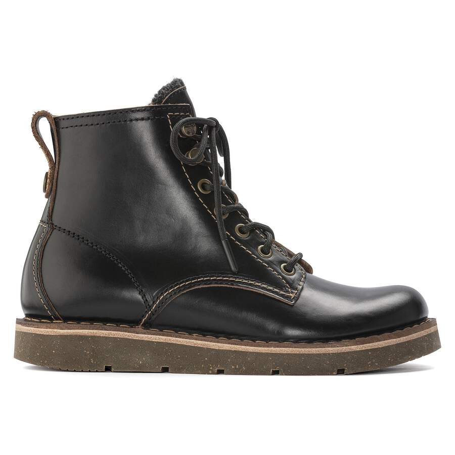 Birmingham Lace Men Natural Leather Oiled - Black