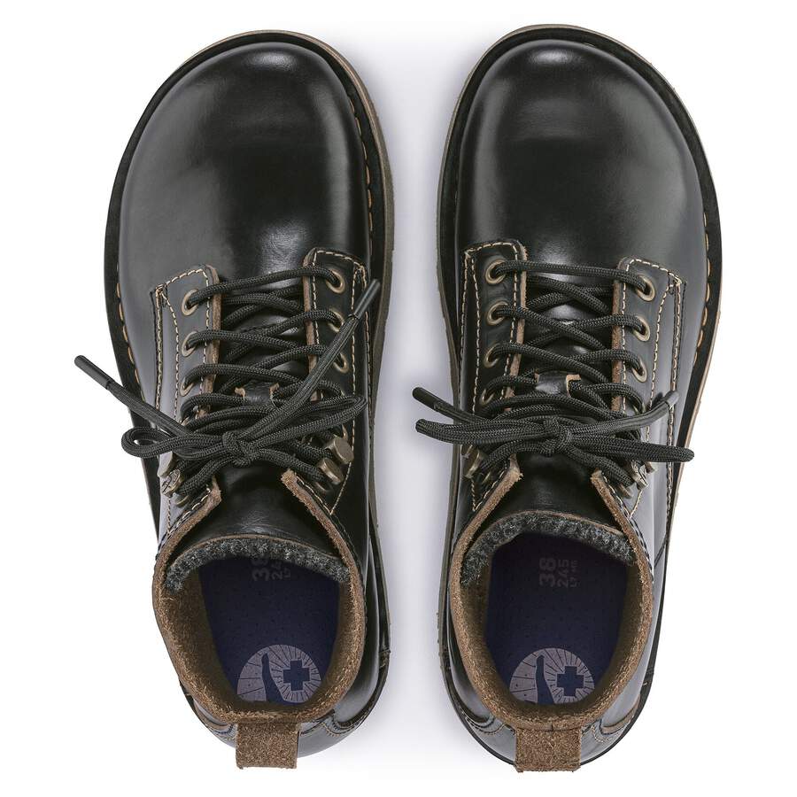 Birmingham Lace Men Natural Leather Oiled - Black