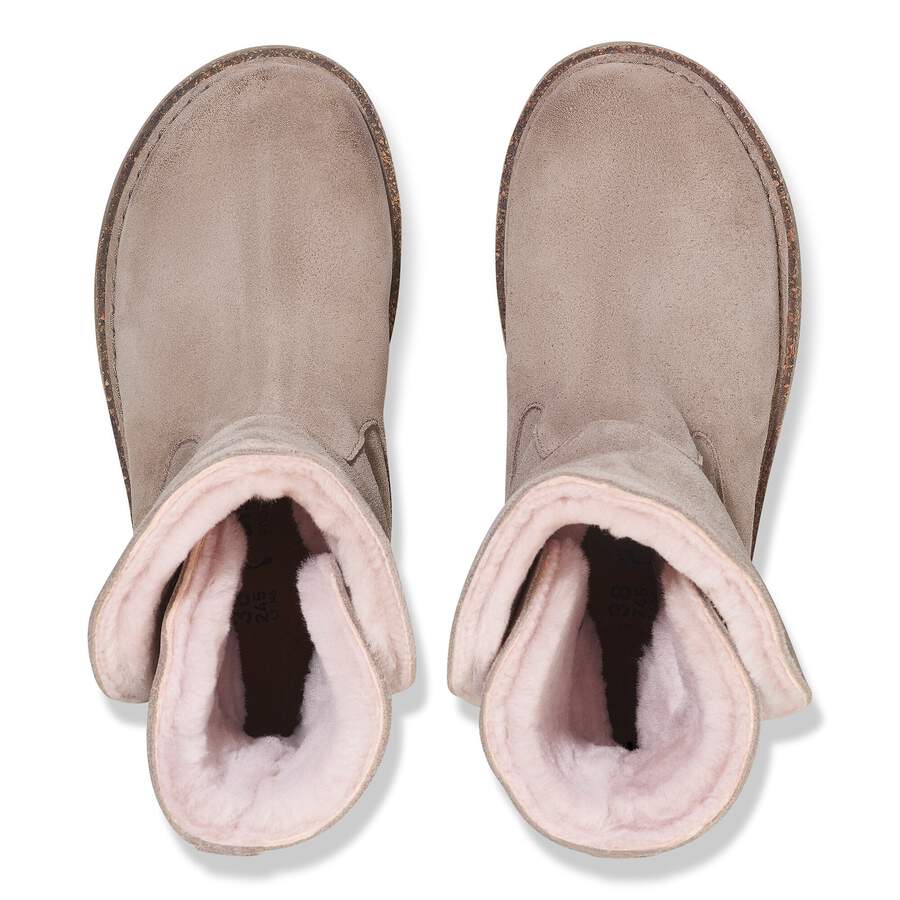 Uppsala Shearling Suede Leather - Gray Taupe