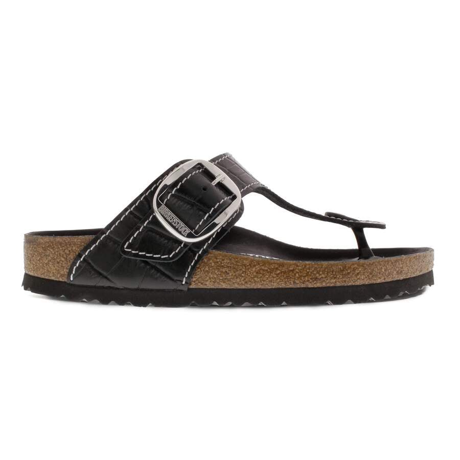 Gizeh Big Buckle Natural Leather Patent - Black