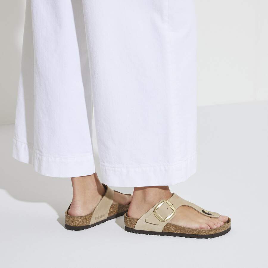 Gizeh Big Buckle Nubuck Leather - Sandcastle