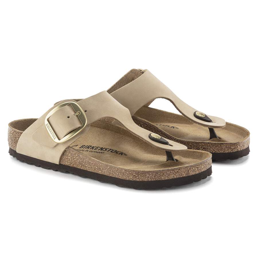 Gizeh Big Buckle Nubuck Leather - Sandcastle