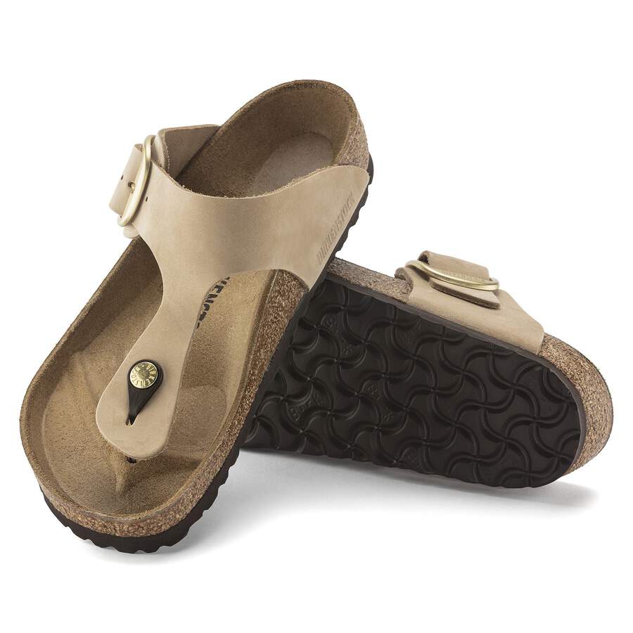 Gizeh Big Buckle Nubuck Leather - Sandcastle