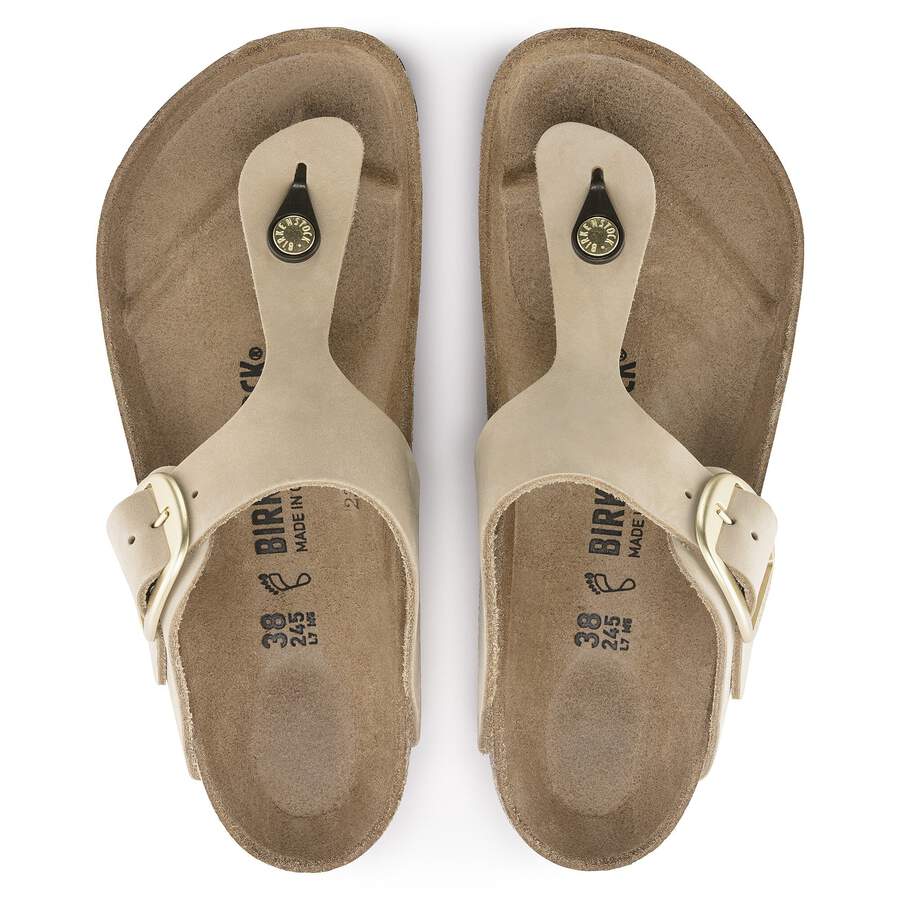 Gizeh Big Buckle Nubuck Leather - Sandcastle