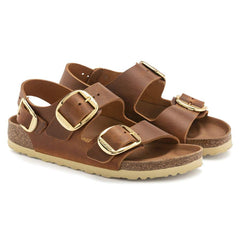Milano Big Buckle Natural Leather Oiled - Cognac