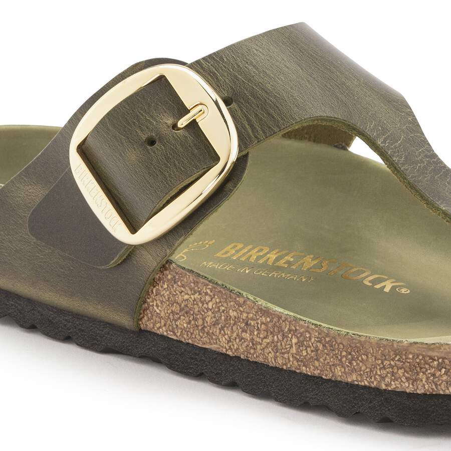 Gizeh Big Buckle Natural Leather Oiled - Olive Green