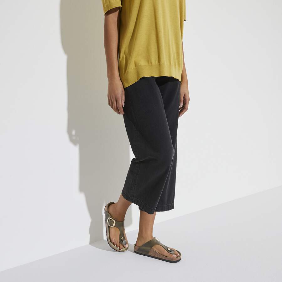 Gizeh Big Buckle Natural Leather Oiled - Olive Green