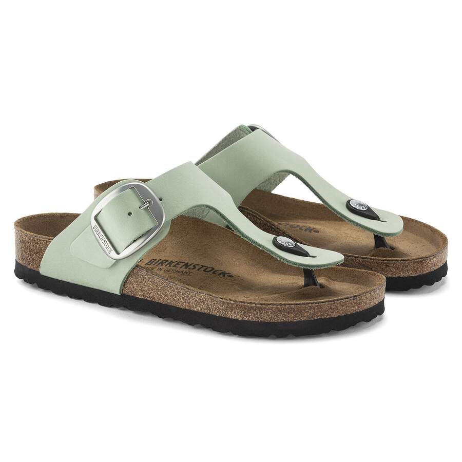 Gizeh Big Buckle Nubuck Leather - Matcha