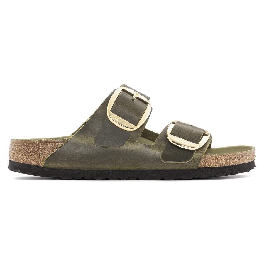 Arizona Big Buckle Natural Leather Oiled - Olive Green