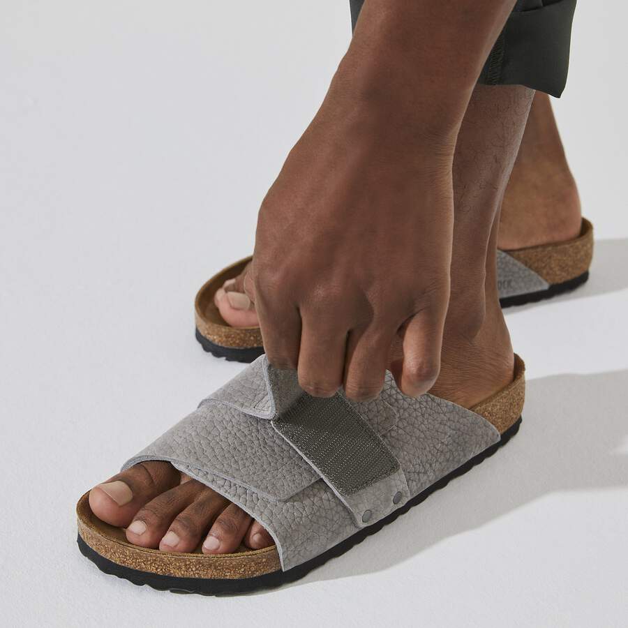 Kyoto Nubuck Leather - Desert Buck Whale Gray