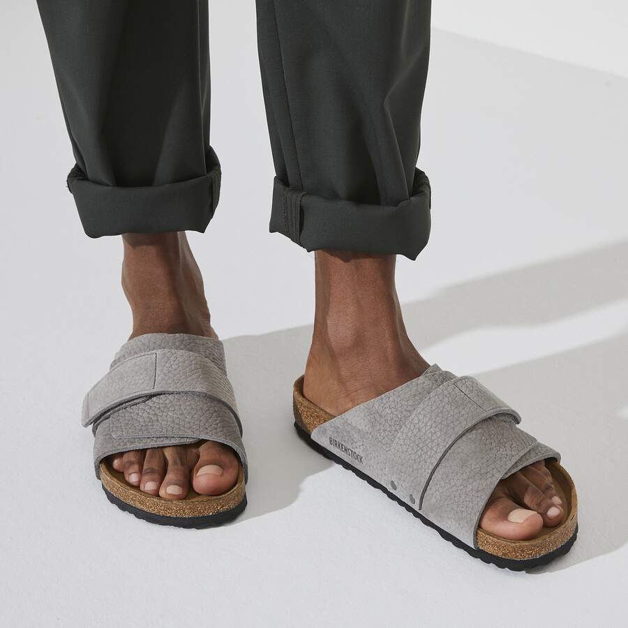 Kyoto Nubuck Leather - Desert Buck Whale Gray