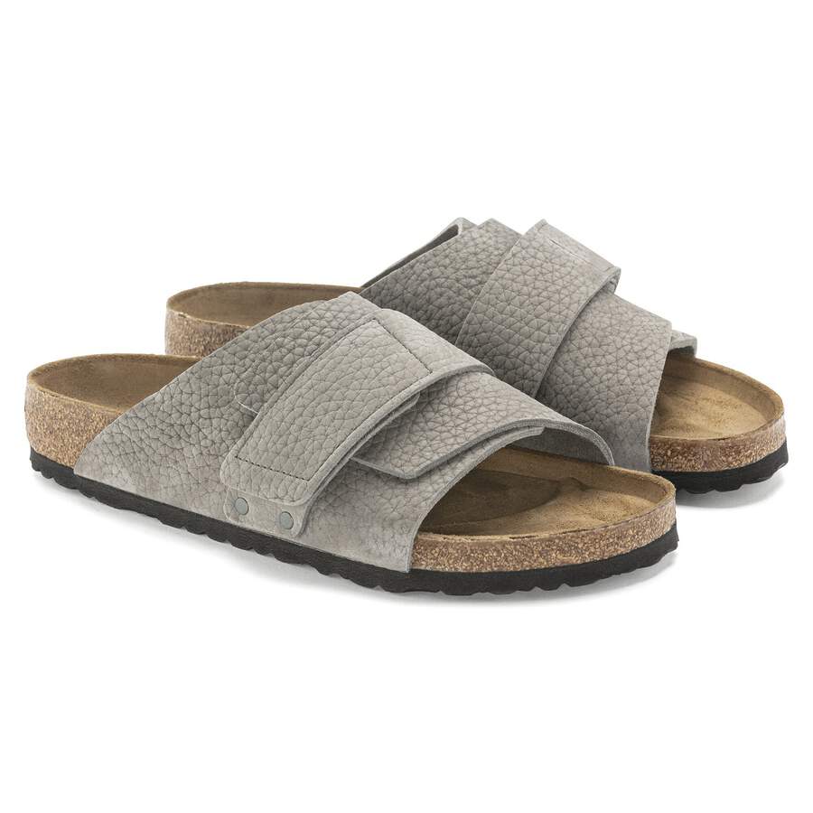 Kyoto Nubuck Leather - Desert Buck Whale Gray