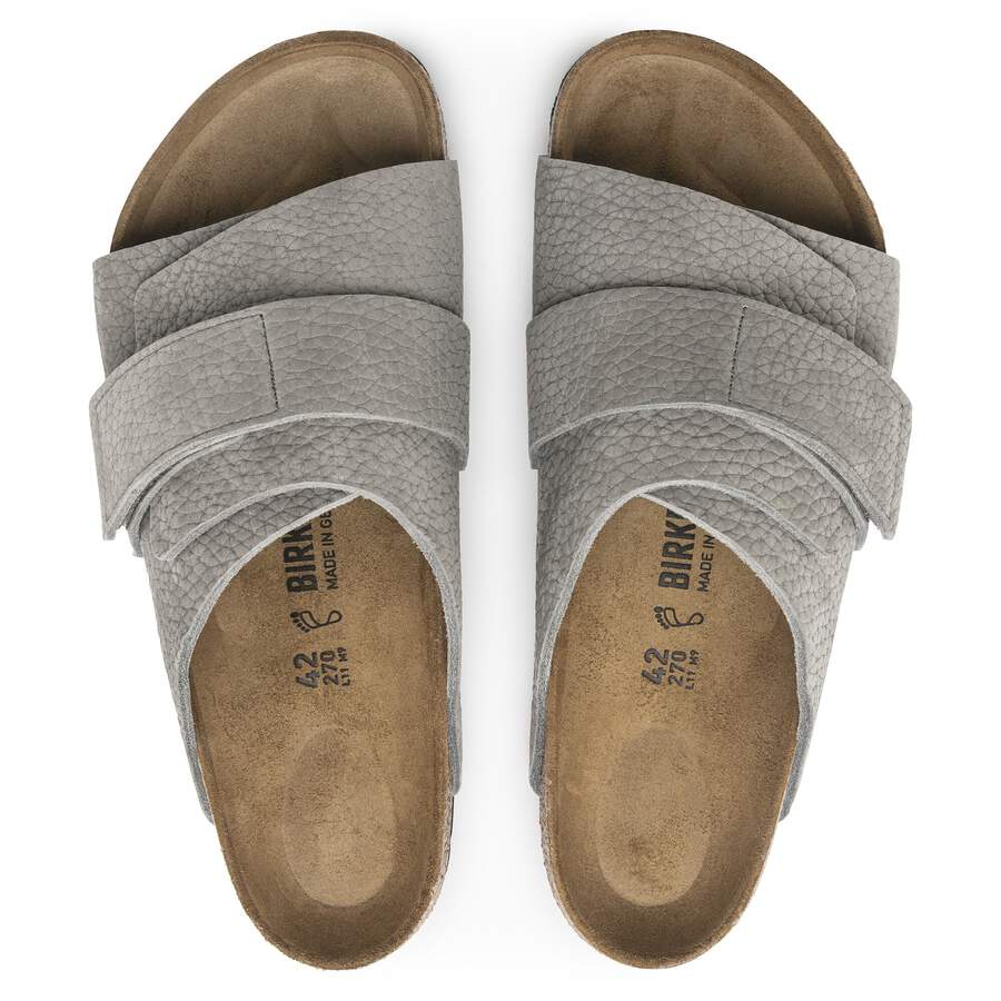 Kyoto Nubuck Leather - Desert Buck Whale Gray