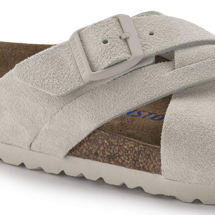 Lugano Soft Footbed Suede Leather - Antique White