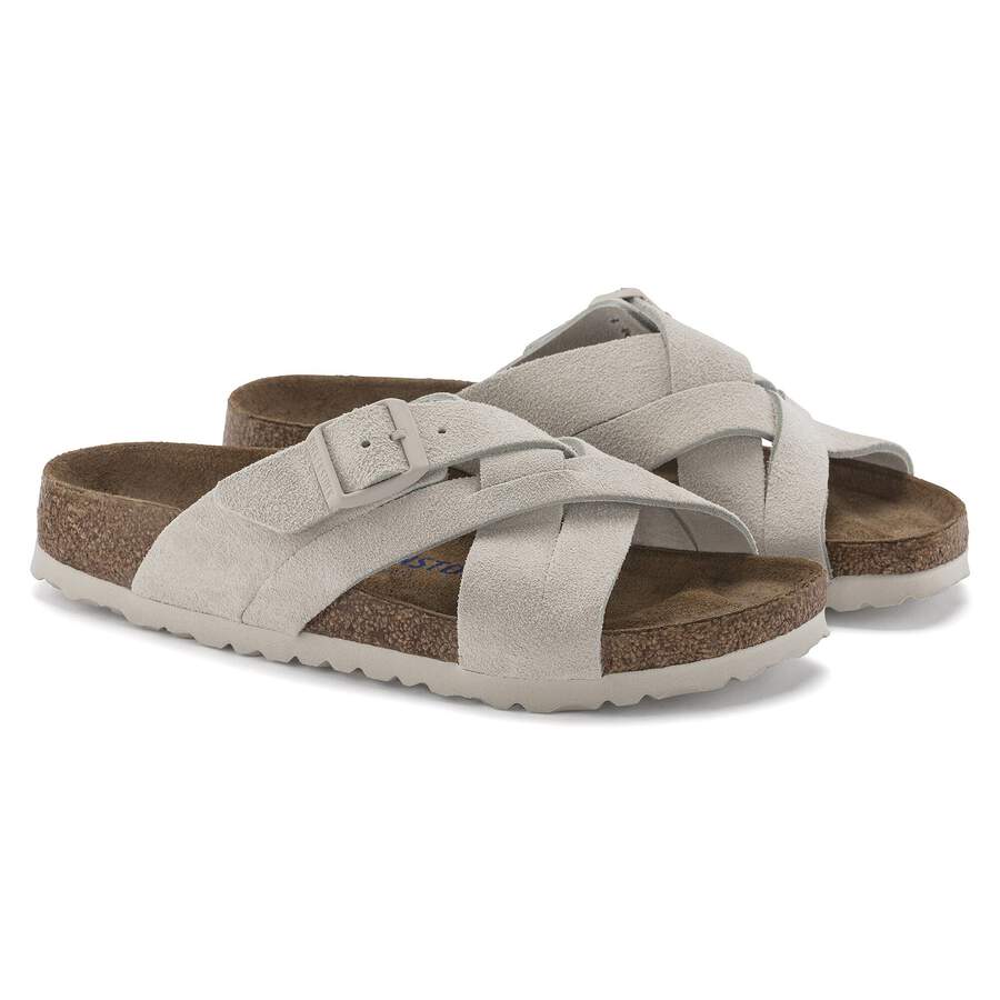 Lugano Soft Footbed Suede Leather - Antique White