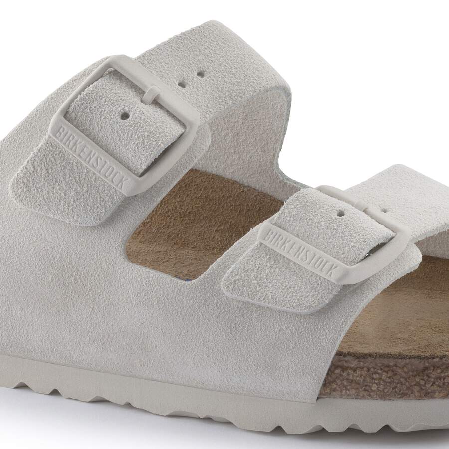 Arizona Soft Footbed Suede Leather - Antique White