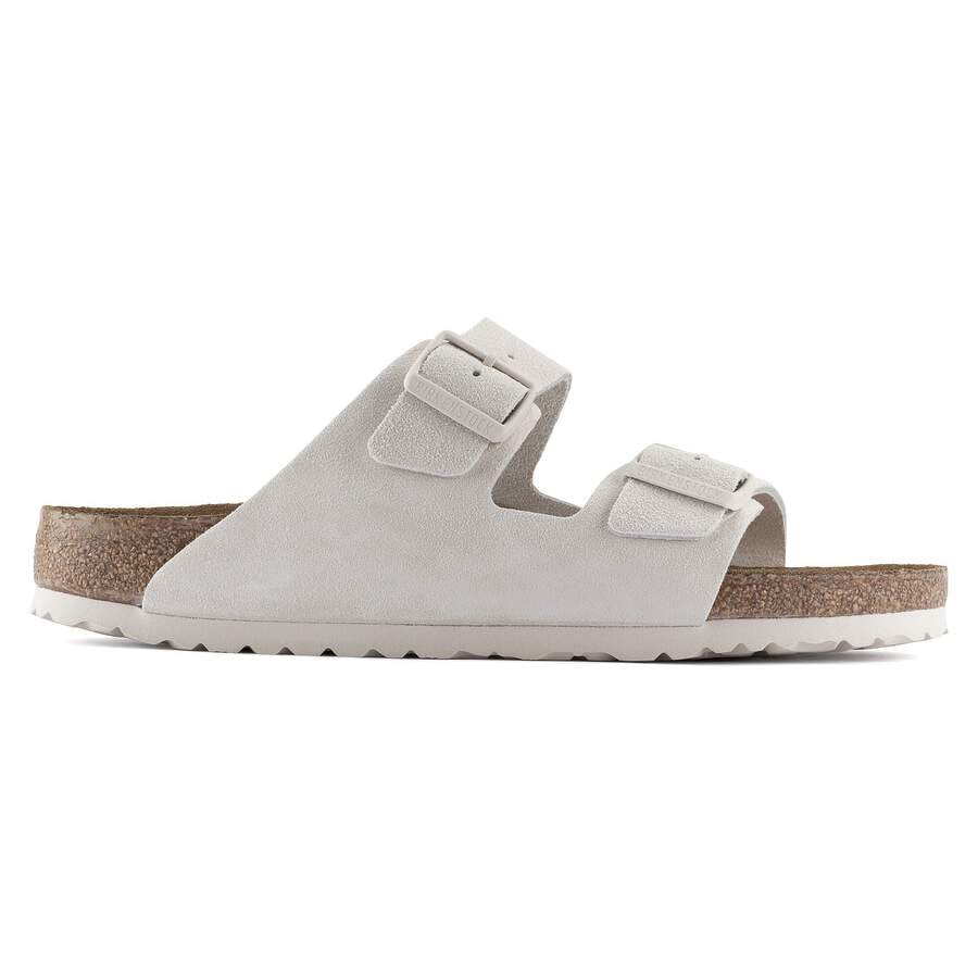 Arizona Soft Footbed Suede Leather - Antique White