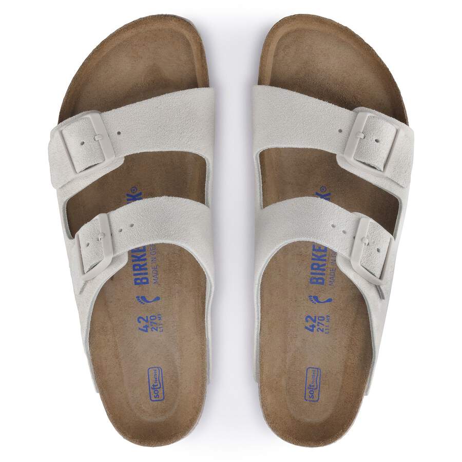 Arizona Soft Footbed Suede Leather - Antique White