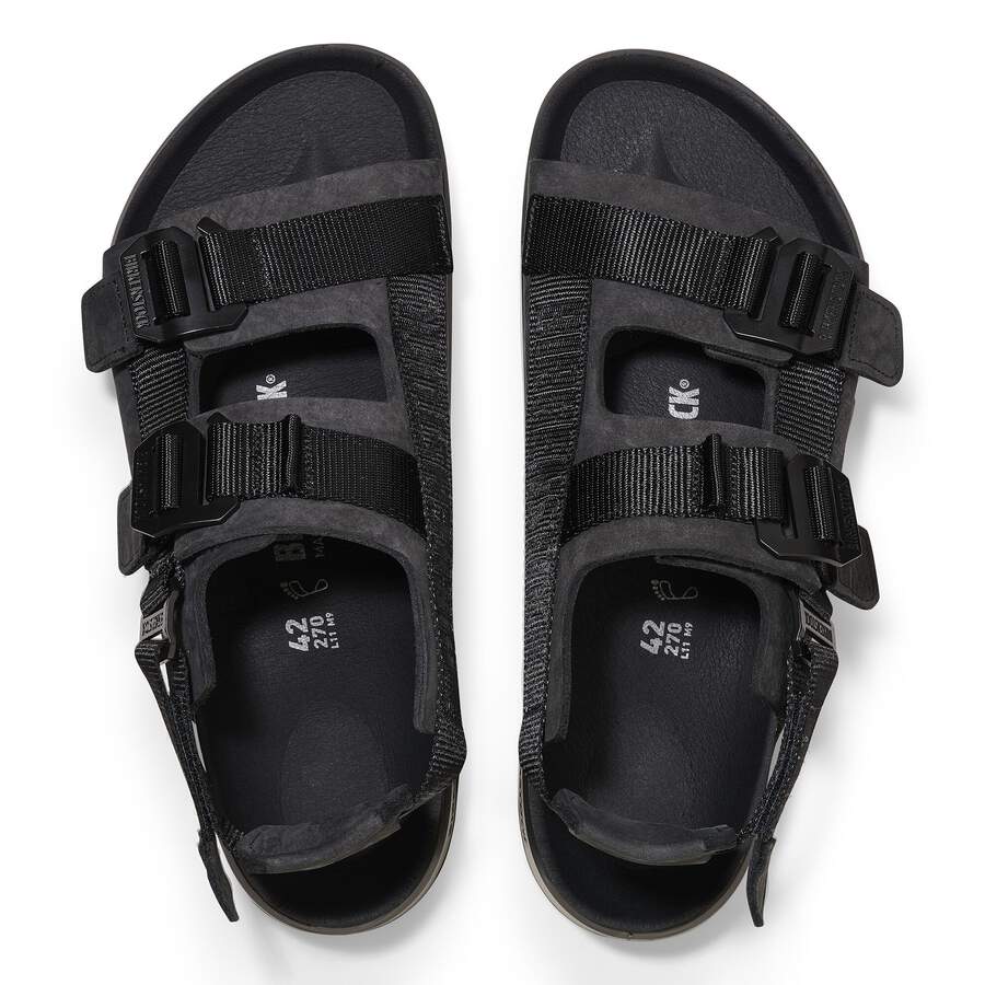 Shinjuku Natural Leather/Textile - Black