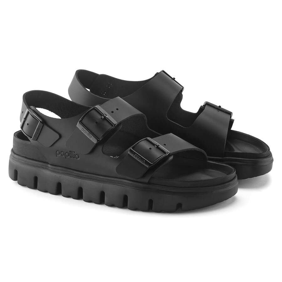 Milano Chunky Natural Leather - Black