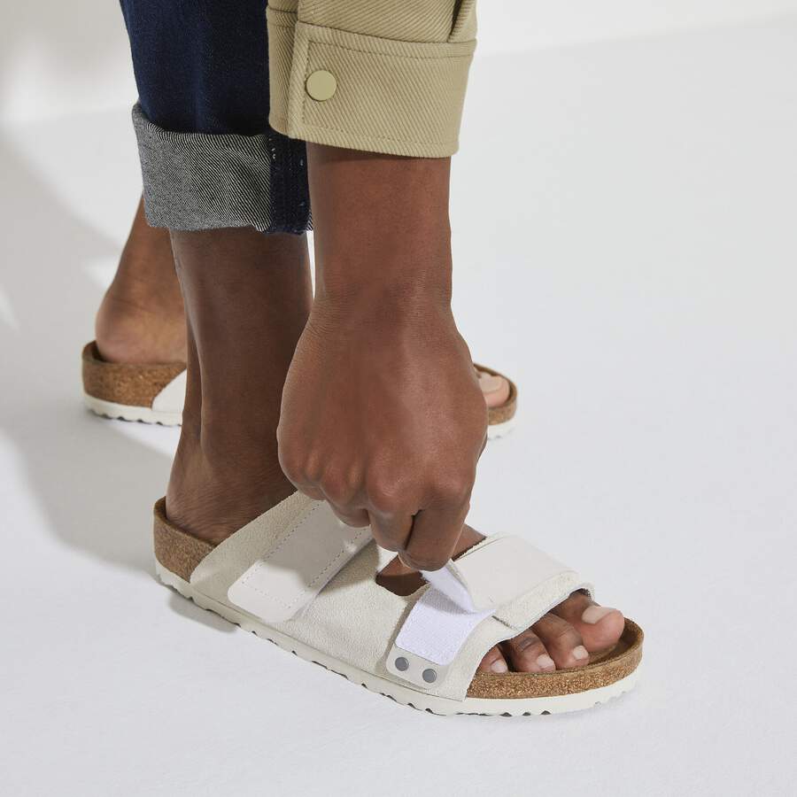 Uji Nubuck Leather/Suede - Antique White